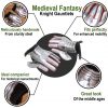 Medieval Fantasy Knight Gauntlets with Suede Leather Gloves
