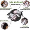 Medieval Fantasy Knight Gauntlets with Suede Leather Gloves