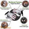 Medieval Fantasy Knight Gauntlets with Suede Leather Gloves