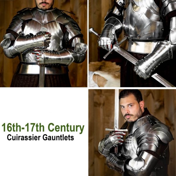 16th-17th century cuirassier Gauntlets 16 gauge