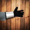 Late Medieval Chainmail Gauntlets Suede Gloves and Steel Plates