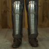 Medieval fantasy Greaves with included Knee Cops Poleyns 18 gauge