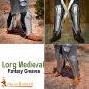 Medieval fantasy Greaves with included Knee Cops Poleyns 18 gauge