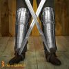 Medieval fantasy Greaves with included Knee Cops Poleyns 18 gauge