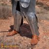 Medieval fantasy Greaves with included Knee Cops Poleyns 18 gauge