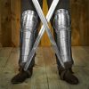 Medieval fantasy Greaves with included Knee Cops Poleyns 18 gauge