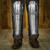 Medieval fantasy Greaves with included Knee Cops Poleyns 18 gauge