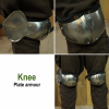 Late Medieval Knight Padded Poleyns Steel Knee Armour