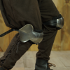 Late Medieval Knight Padded Poleyns Steel Knee Armour