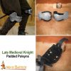 Late Medieval Knight Padded Poleyns Steel Knee Armour