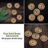 Pure Solid Brass Wreaths Set of 5 Adornments Leather and Clothing Accessory
