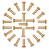 Pure Brass Mushroom Head 13mm Rivets Set of 25 Pieces