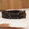 Medieval Genuine Leather Belt Viking Knot Work on Antiqued Brass Fittings
