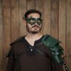 Steampunk Eye Mask with Embossed Gear Motifs