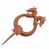 Celtic Dragon Brooch / Cloak Pin Lost-wax Cast Bronze