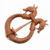 Celtic Dragon Brooch / Cloak Pin Lost-wax Cast Bronze