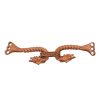 Lost-wax Cast Bronze Cloak Clasp with Celtic Wolf Motifs