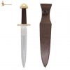 Viking Dagger with Tri Lobed Pure Solid Brass Pommel