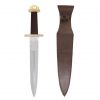 Viking Dagger with Tri Lobed Pure Solid Brass Pommel