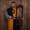 Eight Tier Wall Mounting Handcrafted Genuine Hardwood Sword and Axe Stand