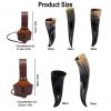 The Huntsman of the North Leather Holder with Genuine Horn