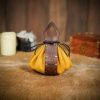 Leather Belt Pouch With Embossed Celtic Knots