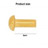 Pure Brass Mushroom Head Rivets 8mm Set of 25
