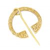 Celtic Pure Brass Fibula / Cloak Pin