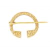 Celtic Pure Brass Fibula / Cloak Pin
