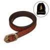 Medieval Leather Belt with Embossed Celtic Knotwork Design