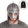 Viking Gjermundbu Antique Steel Helmet with Genuine Leather Liner and Butted Camail