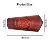 Warrior of the Realm Genuine Leather Bracers with Viking Valknut Symbol