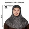 Round Ring Chainmail Classic Coif, Dome Riveted, ID 10 mm, Mild Steel