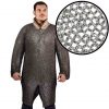 Round Ring Chainmail Hauberk Shirt, Riveted, ID 10mm, Natural