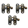 Antique Brass Large Hasp Latch Set of 3