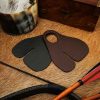 Genuine Leather Archery Finger Tabs / Protectors Set of 2 Black and Brown