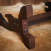 Handcrafted Genuine Hardwood Two Tier Sword and Axe Stand