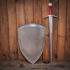Medieval Templar Heater Shield Hand Forged Customizable