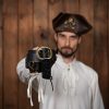 Captain Blackheart" Pirate Sword Hanging Genuine Leather Baldric