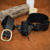 Captain Blackheart" Pirate Sword Hanging Genuine Leather Baldric