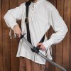 Captain Blackheart" Pirate Sword Hanging Genuine Leather Baldric