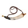 Medieval Viking Gun Powder Horn with Pure Brass Valve Handcrafted Genuine Ox Horn