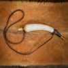 Medieval Viking Gun Powder Horn with Pure Brass Valve Handcrafted Genuine Ox Horn