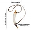Medieval Viking Gun Powder Horn with Pure Brass Valve Handcrafted Genuine Ox Horn