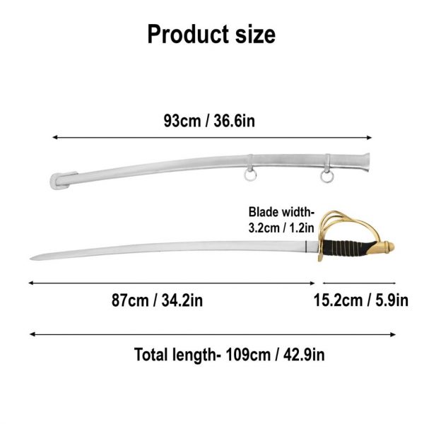 American Cavalry Officer's Sword with Scabbard