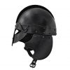 Viking Vendel Inspired Blackened Steel Helmet with Padded Liner 16 Gauge