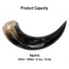 Viking Drinking Horn with Natural Texture Handcrafted Genuine Ox Horn