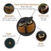 Medieval Leather Belt Pouch with Brass Decoration | Suede Leather Pouch with Buff Top Grain Leather Flap | Solid Brass Decoration and Buckle | Riveted Loops