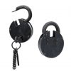 Ancient Dungeon Large Hand Forged Iron Padlock with Functional Paired Keys