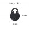 Ancient Dungeon Large Hand Forged Iron Padlock with Functional Paired Keys